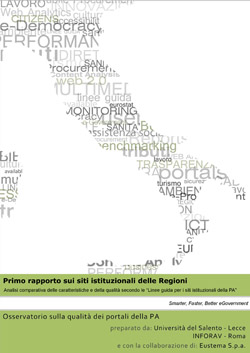 Primo rapporto annuale sui siti istituzionali delle Regioni - Cover