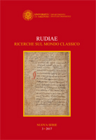 Rudiae. Ricerche sul mondo classico - Cover