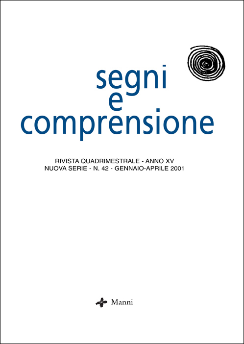 Segni e Comprensione n 42 2001 - Cover