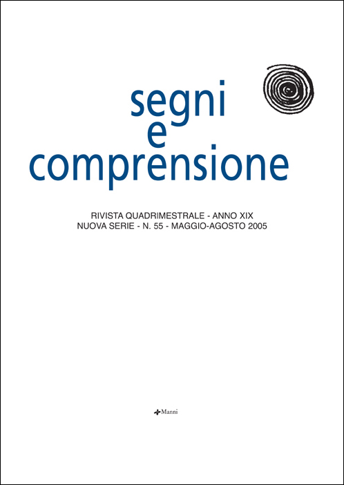 Segni e Comprensione n 55 2005 - Cover