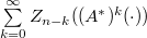 \sum\limits_{k=0}^\infty Z_{n-k}((A^{\ast})^k(\cdot))